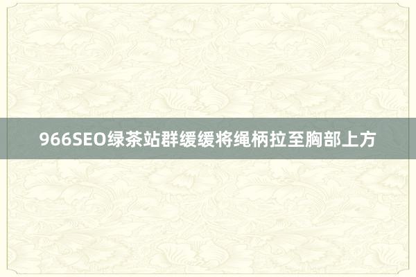 966SEO绿茶站群缓缓将绳柄拉至胸部上方